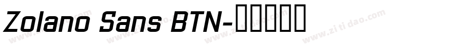 Zolano Sans BTN字体转换